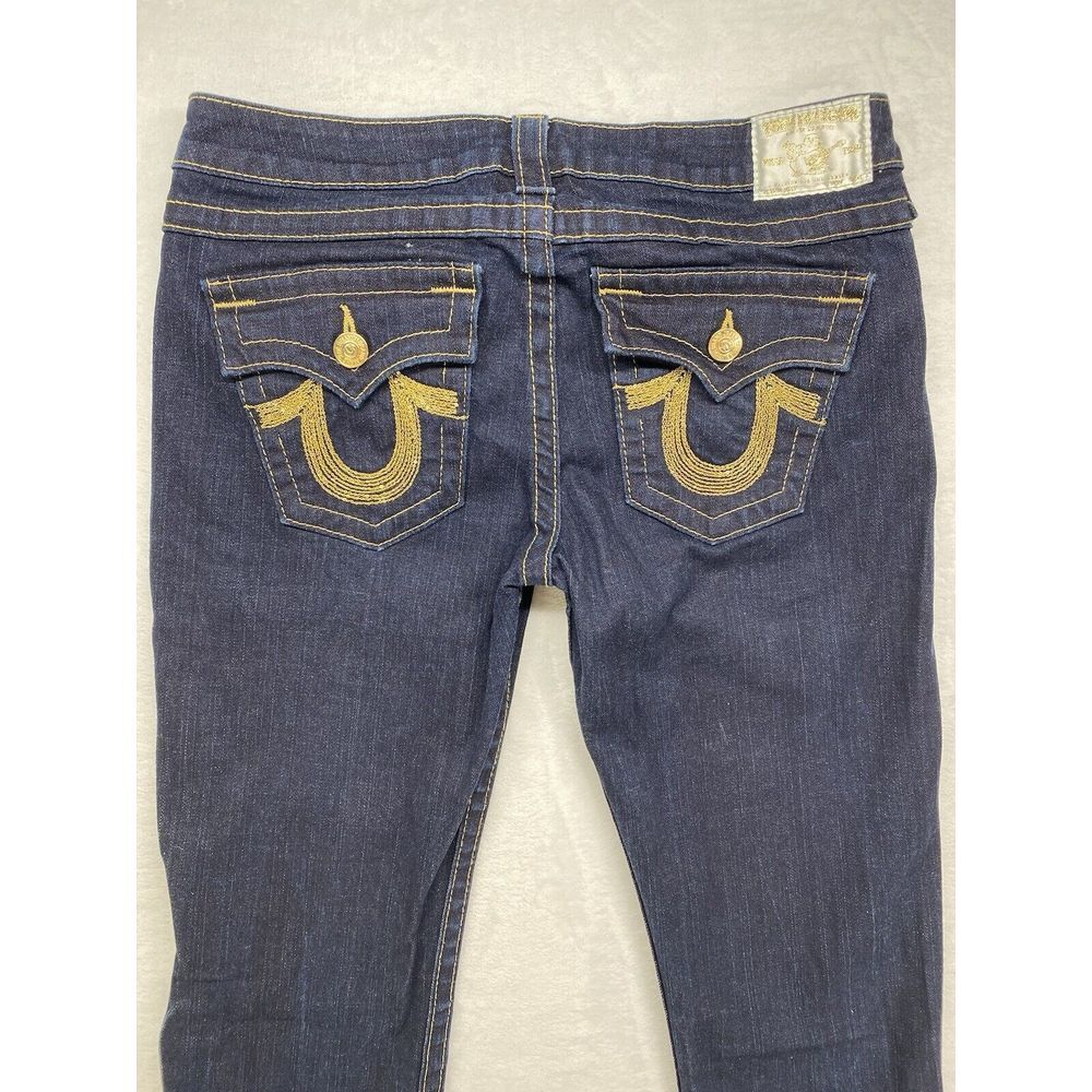 True‎ Religion Women's Billy Low Rise Straight Dark Jeans Size 32x34